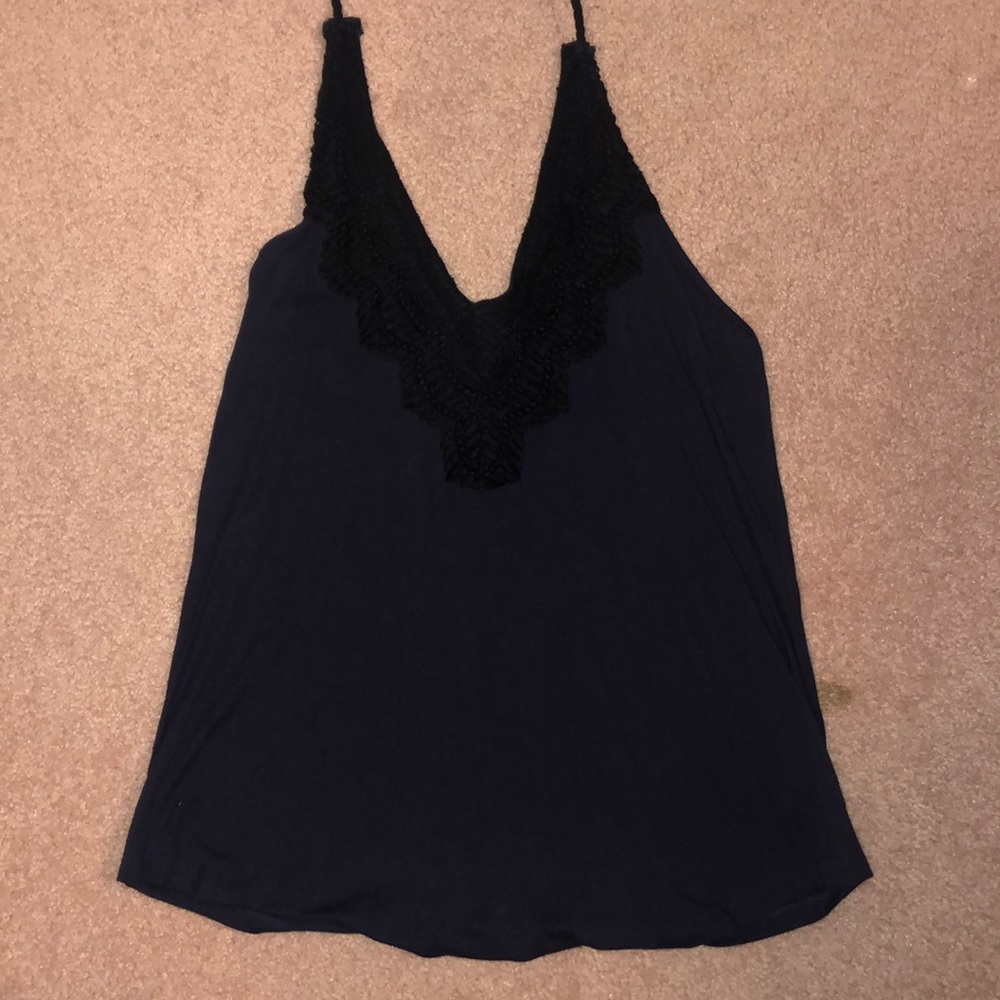 UO Navy Blue Halter Top